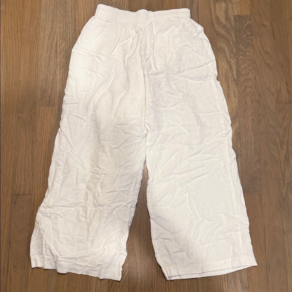 White Wide-Leg Pants